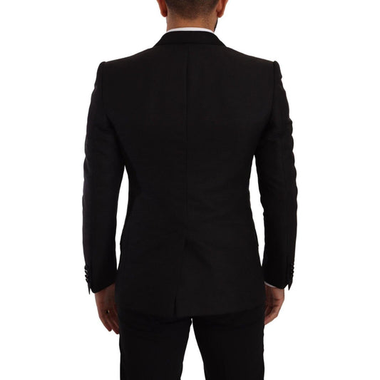 Dolce & Gabbana Sicilia Slim Fit Black Suit Ensemble Dolce & Gabbana Black