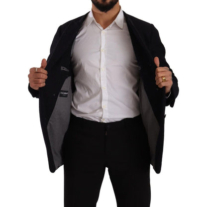 Dolce & Gabbana Gray Alpaca Button Down Men Coat Jacket