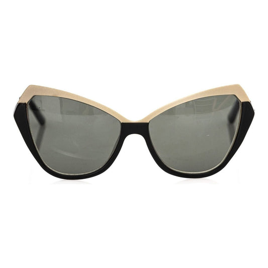 Frankie Morello Black Acetate Women Sunglasses Frankie Morello Dim Gray