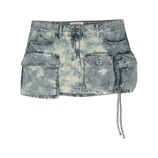 The Attico Fay miniskirt with lightened effect Skirts The Attico Light Slate Gray