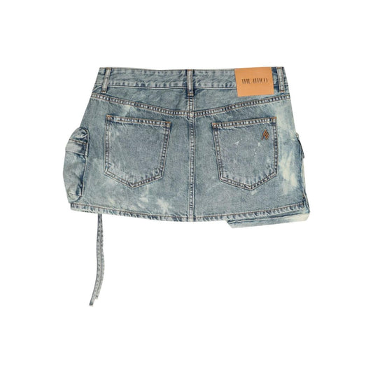 The Attico Fay miniskirt with lightened effect Skirts The Attico Light Slate Gray