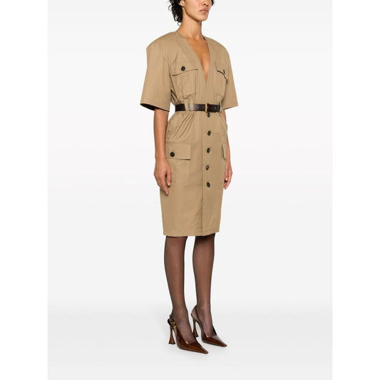 Saint Laurent  Dresses Beige Dresses Saint Laurent White Smoke