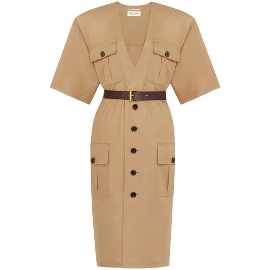 Saint Laurent  Dresses Beige Dresses Saint Laurent Rosy Brown
