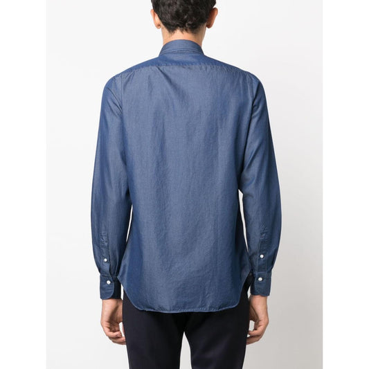 FINAMORE 1925 NAPOLI Shirts Blue Shirts Finamore 1925 Napoli Dark Slate Gray