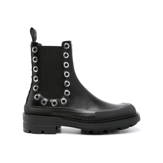 Alexander McQueen Chelsea Boots With Eyelets Boots Alexander Mcqueen Dark Slate Gray