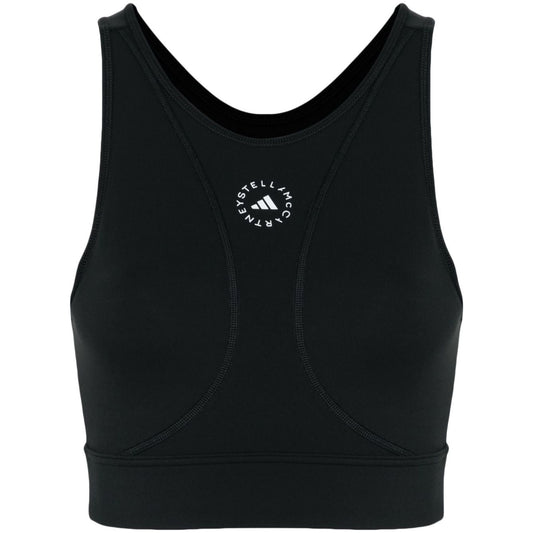 Adidas By Stella McCartney Top Black Topwear Adidas By Stella McCartney Black