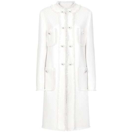 Dolce & Gabbana Coats Cream Jackets Dolce & Gabbana White Smoke