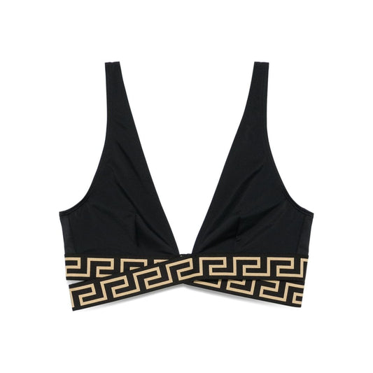 Versace greca print bikini top Beachwear & underwear Versace Black