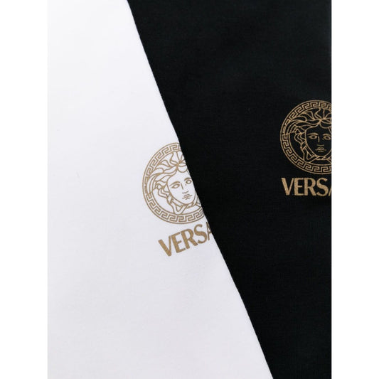 Versace Medusa-print cotton T-shirt Topwear Versace Lavender