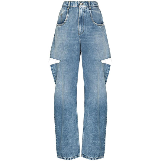 Maison Margiela distressed straight-leg jeans Jeans Maison Margiela Light Slate Gray