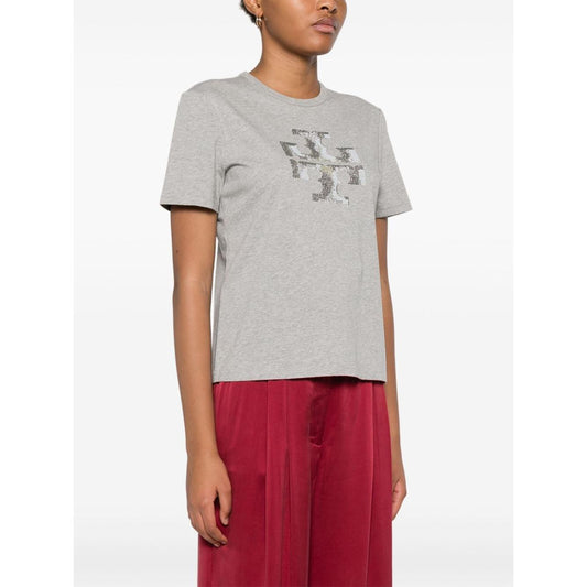 Tory Burch T-shirts and Polos Grey Topwear Tory Burch Brown