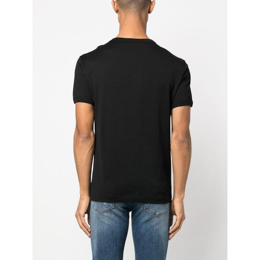 Dolce & Gabbana Cotton T-shirt with embroidery Topwear Dolce & Gabbana Lavender