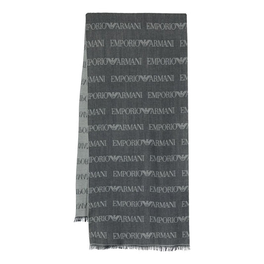 Emporio Armani Allover logo wool blend scarf 625060CC78600635-P25