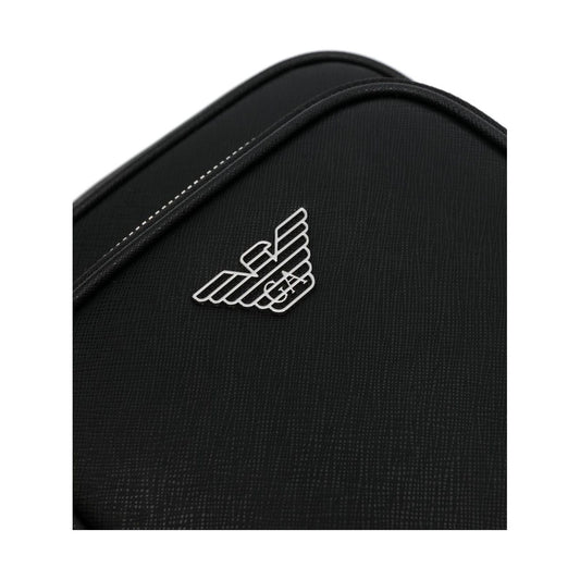 Emporio Armani logo-plaque Leather messenger bag Y4M387Y138E81072-P25