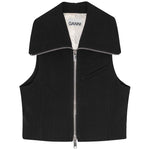 Ganni Sleeveless tank top with zip W0189099-P25