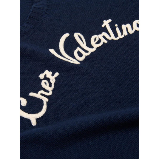 Valentino Sweaters Blue Topwear Valentino Black