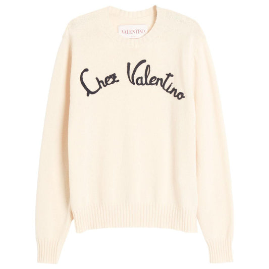 Valentino Sweaters White Topwear Valentino Beige