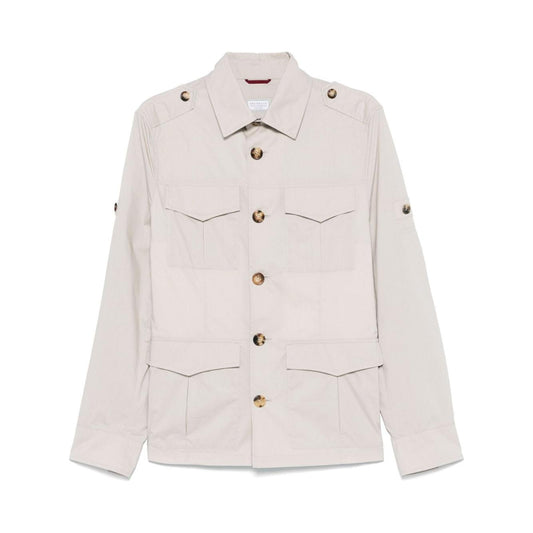 Brunello Cucinelli Jackets Beige Jackets Brunello Cucinelli Light Gray