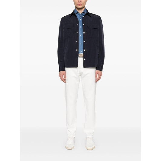 Brunello Cucinelli Jackets Blue Jackets Brunello Cucinelli White Smoke