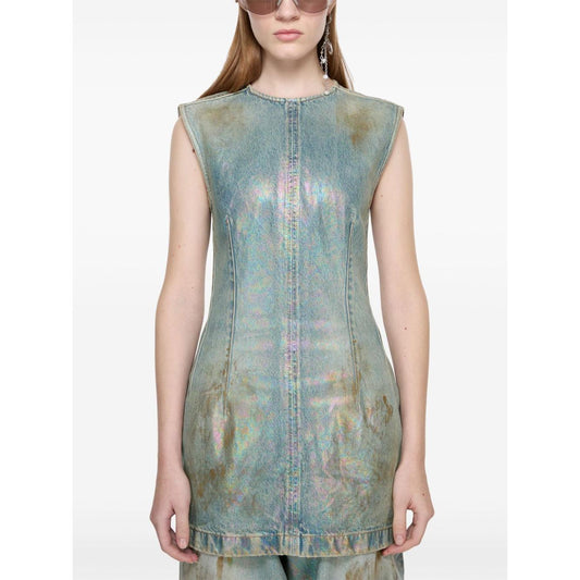 Acne Studios coated denim dress Dresses Acne Studios Antique White