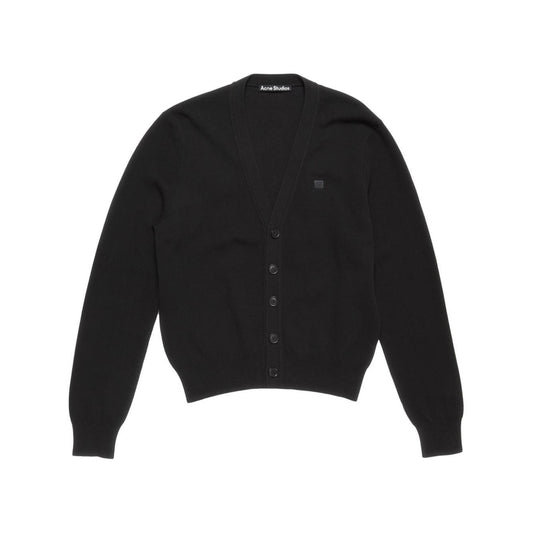 Acne cardigan with appliqué Topwear Acne Black