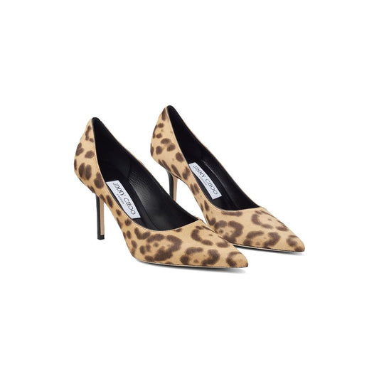 Jimmy Choo Love 85 Leopard Print Pony Pumps High Heel Jimmy Choo Tan