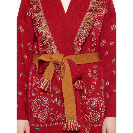 Alanui fringe-detail cashmere cardigan Topwear Alanui Brown
