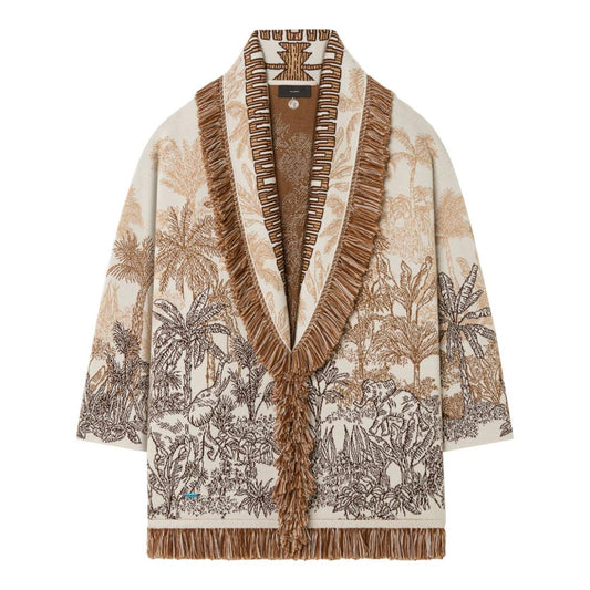 Alanui Jungle Toile De Jouy Cardigan Topwear Alanui Rosy Brown