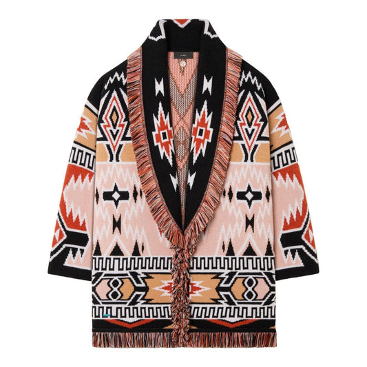 Alanui Geometric Roots cardigan Topwear Alanui Black