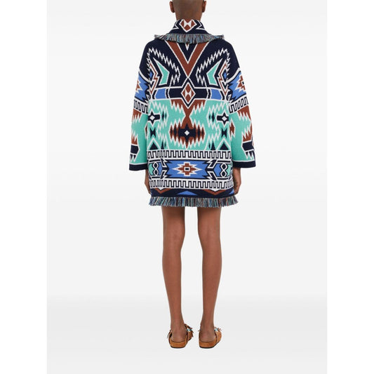 Alanui Geometric Roots cardigan Topwear Alanui White Smoke