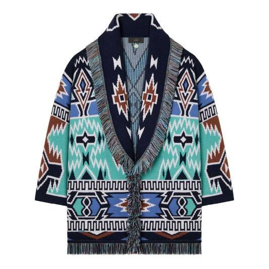 Alanui Geometric Roots cardigan Topwear Alanui Dark Slate Gray