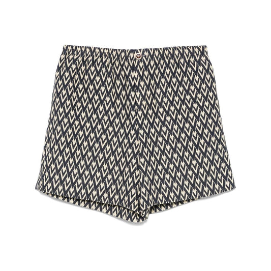 Valentino Geometric Print Shorts Short trousers Valentino Light Gray