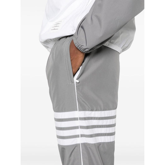 Thom Browne mid-rise ripstop track trousers Trousers Thom Browne White Smoke