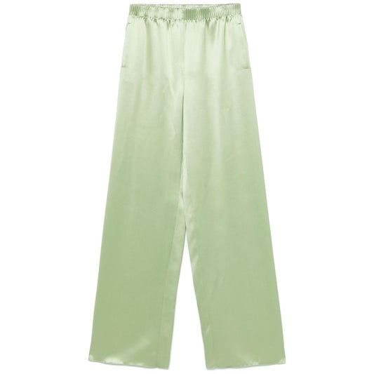 Valentino wide leg silk trousers Trousers Valentino Gray