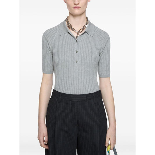 Acne Studios polo silk T-shirt Topwear Acne Studios Black