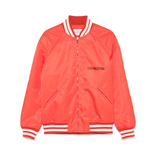 Valentino chez Valentino-print bomber jacket Jackets Valentino Tomato