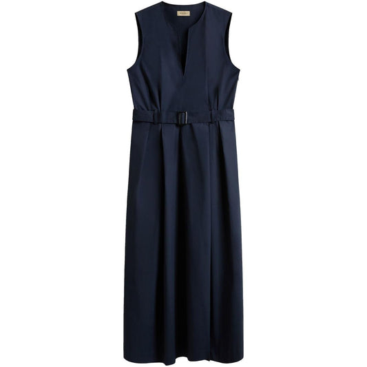 Woolrich Sleeveless dress in pure cotton poplin Dresses Woolrich Black