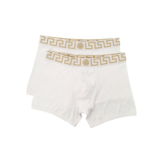 Versace Greca border trunks in white Beachwear & underwear Versace Antique White