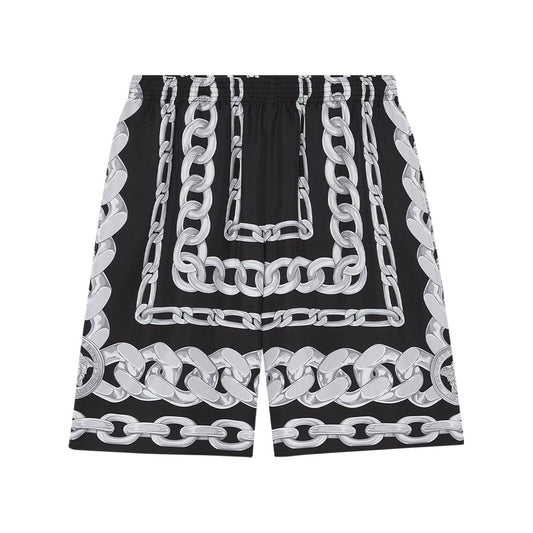 Versace Medusa Chains Silk Shorts Short trousers Versace Dark Slate Gray