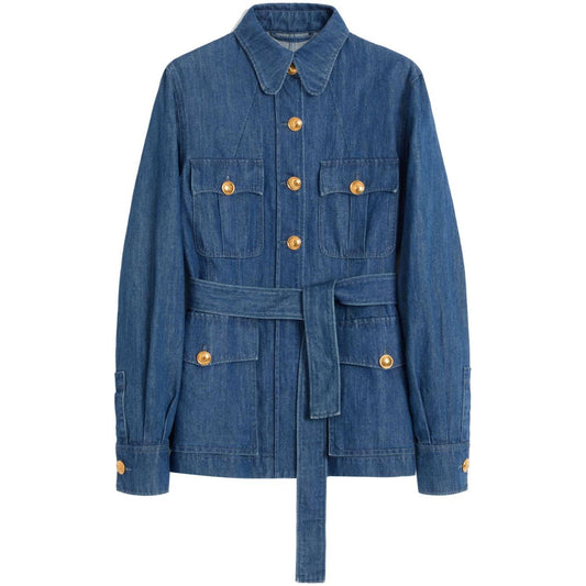 Valentino Sahariana denim jacket Jackets Valentino Dark Slate Gray