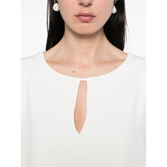 Alberto Biani Blouse with teardrop opening Shirts Alberto Biani Antique White