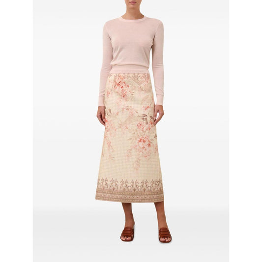 Zimmermann Illuminate Pencil Midi Skirt Skirts Zimmermann White Smoke