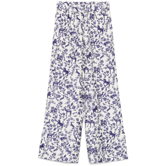 Alberto Biani printed trousers Trousers Alberto Biani Light Gray
