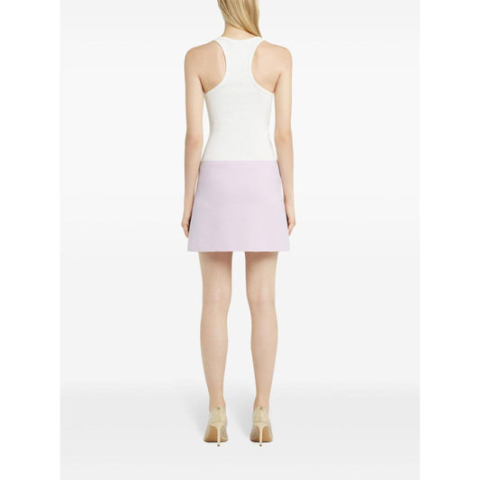 Courreges Pre Courrèges buckle-fastening white tank top Topwear Courreges Pre White Smoke