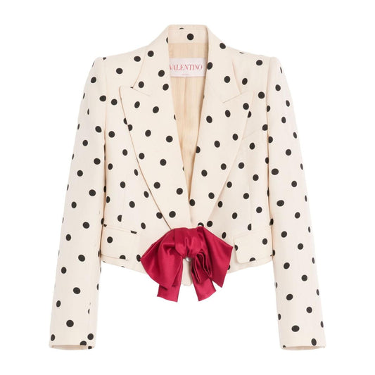 Valentino shantung blazer Jackets Valentino Antique White
