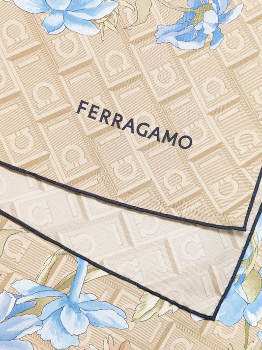 Ferragamo Scarfs Green Scarves Hats & Gloves Ferragamo Light Gray