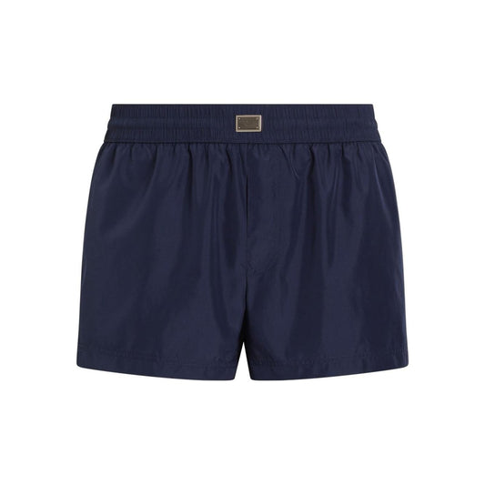 Dolce & Gabbana logo-plaque swim shorts Beachwear & underwear Dolce & Gabbana Dark Slate Gray