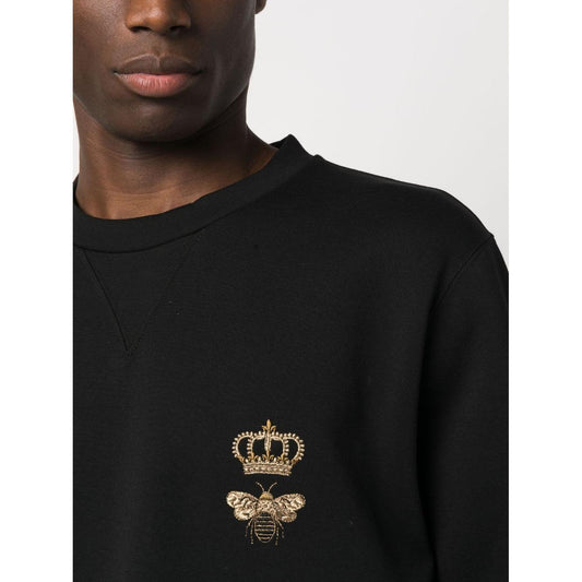 Dolce & Gabbana embroidered sweatshirt Topwear Dolce & Gabbana Light Gray