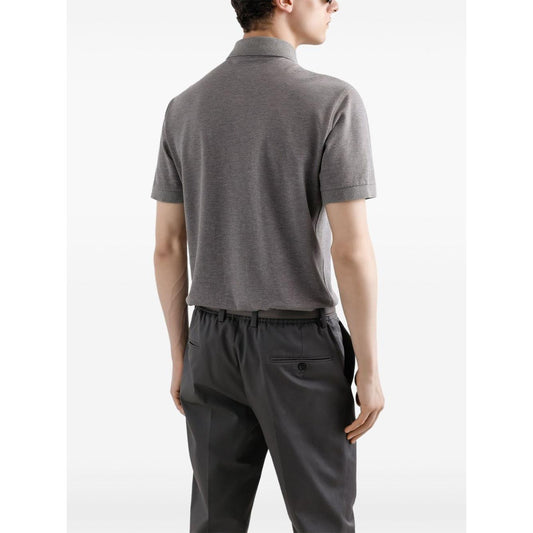Dolce & Gabbana Cotton piqué polo shirt Topwear Dolce & Gabbana White Smoke