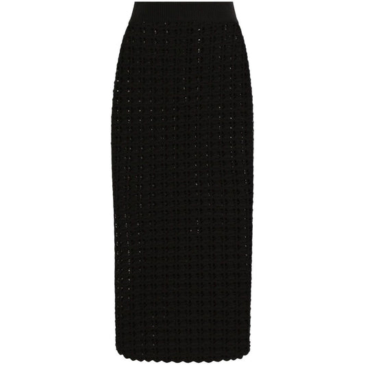 Dolce & Gabbana knitted midi skirt Skirts Dolce & Gabbana Black
